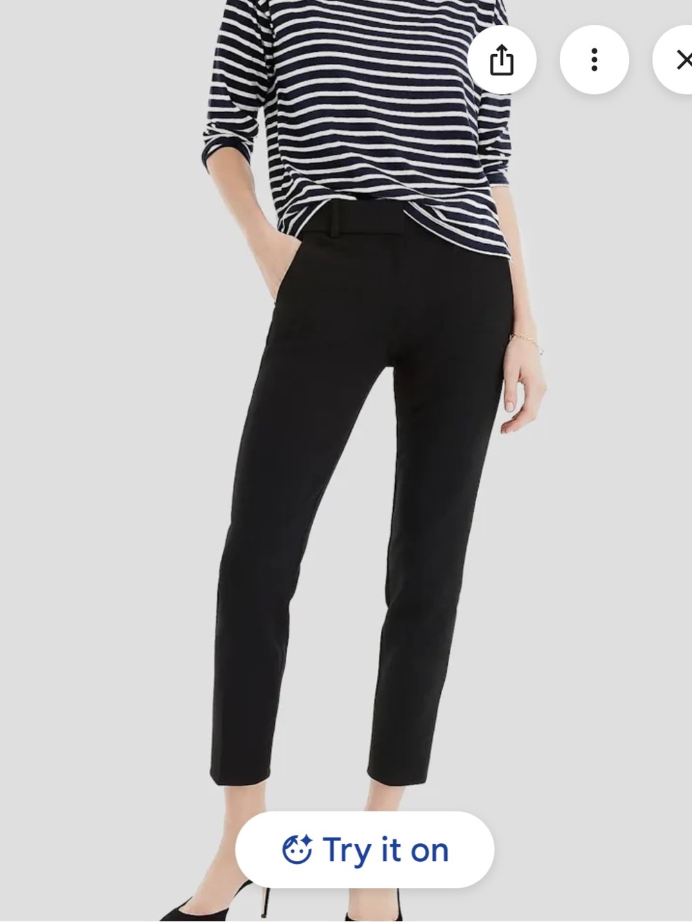 J. Crew Cameron Pants in black. I don’t think I ever wore them. Excellent shape.
